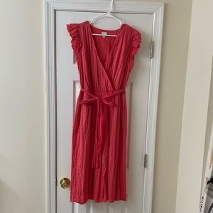 Pink midi sun dress
